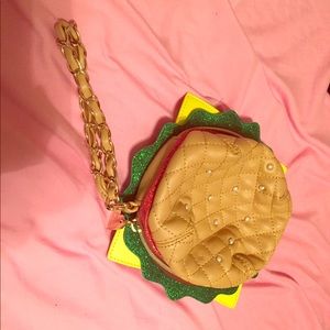 Betsey Johnson hamburger wristlet!